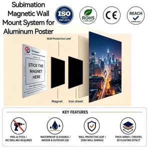 Protective Leaf Framing Materials Digital Frame Sublimation Photo Paper Wall Mount Magnets Metal Posters Adhesive Magnet Sheet