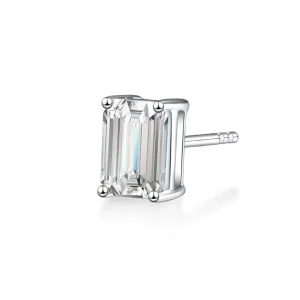 Pt950 Platinum Lab Grown Diamond Stud Earring Four Prong Star Burst Stud Hoop Drop Cuff Clip Heart Hoop