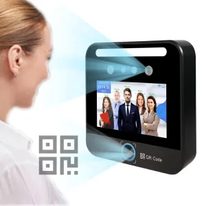 QR Code NFC 13.56MHz Card Dynamic AI Face Recognition Cloud Software WiFi Time Attendance With Backup Battery