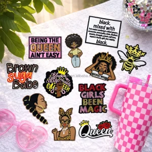 Queen Afro Woman Embroidered Patch Iron On Sew On Embroidery Patch for Clothing Accessories