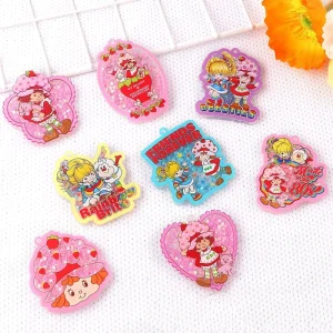 Quicksand Rainbow Girl DIY Mobile Phone Shell Acrylic Sticker Beads, Flatback Badge Reels