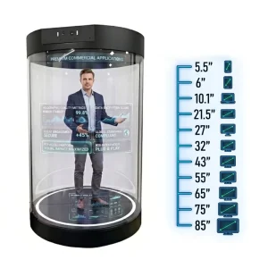 Real-time AI Digital Human 3D Hologram Interactive Display Cabinet Voice Control for Shopping Mall Hotel CCC Certified