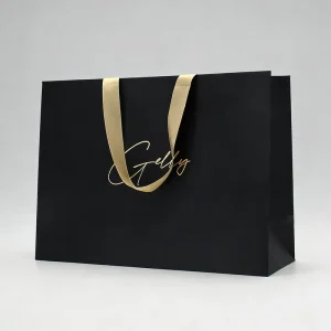 Recyclable Custom Logo Printed Wedding Boutique Cardboard Bags Packaging Luxury Gift Shopping Promotion Ribbon Handle