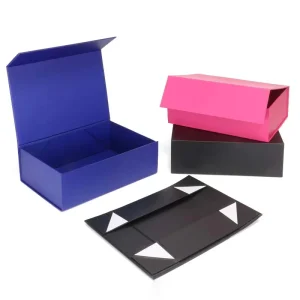 Recyclable Rigid Magnetic Gift Box with Sponge Lining, Paperboard, Glossy Lamination, and Embossing for Candles, Valentine’s Day Gifts, and Flowers