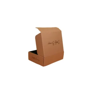 Recycled Corrugated E-Commerce Subscription Shipping Boxes with Custom Design and Embossing for Clothing Packaging