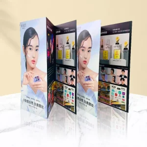 Recycled Promotional Trifold Paper Brochure Folds Custom Printed Catalogure Printing Brocure