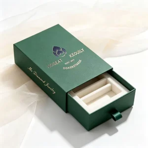 Recycled Ribbon Pull Sliding Packaging Box Tea Herb Coffee Snack Cosmetic Crafts Packaging Drawer Display Box With EVA Insert