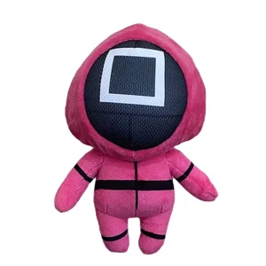Red Hooded Masked Man Plush Toy – Soft Stuffed Doll, Squid Game Inspired Collectible Figure