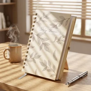Refined B6 Eco Friendly Paper Spiral Softcover Notebook Diary Spot UV Printing for Holiday Marketing Giveaway Factory