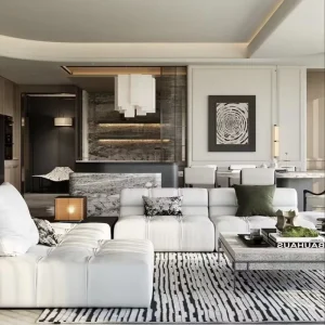 Residential Project Interior Design Service 3D Rendering One Stop Solutions Modern Bathroom Design Eco Friendly Waterproof