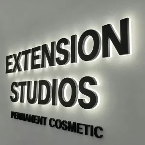 Retail Shop Name Sign Board Business 3D Acrylic Signage Storefront Illuminated Metal Backlit LED Letter Sign LED Wall Logo