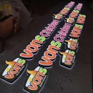 Retail Store Front Sign Outdoor Signage 3D Storefront LED Light Sign Letter