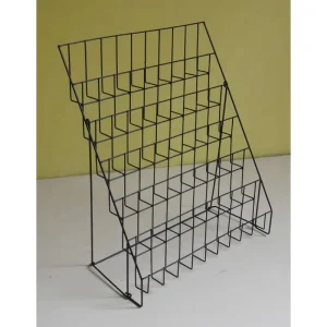 Retail Store Leaflet Rack Counter Folding Iron Steel Wire Shelving Multi Layers Booklet Holder