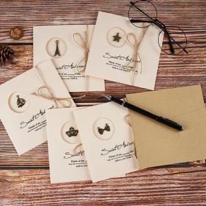 Retro Exquisite Greeting Card with Envelope Creative Space Mode Custom Ins Style