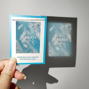 Retro Translucent Light Shadow Film Customized Landscape Projection Reversal Advertising Postcard BLANCO POR AMOR Pattern