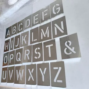 Reusable Alphabet Lettering 76Mm Character Height A-Z 0-9 Interlocking Stencil Letters Kit for Painting