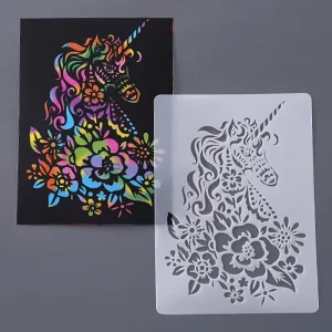 Reusable Large Pattern Laser Cut Plastic Drawing Template Painting Wall Stencil