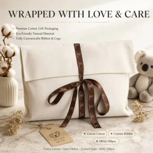 Reusable Organic Envelope Cotton Clothes Shoe Packaging Bag Custom Logo Printed Gift Hair Handbag Canvas Dust Bag