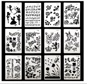 Reusable PET Material Drawing Wall Stencil Sets for Kids