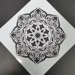 Reusable PET Plastic Mandala Stencil Bohemian Floral Geometric Template Wall Wood Fabric Floor DIY Home Decor Painting 12×12