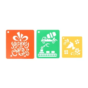 Reusable Plastic Layering Stencils for Embossing and Crafts