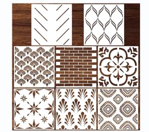 Reusable Plastic Mandala Drawing Stencils for Wall and Floor Painting