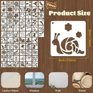 Reusable Plastic Stencil Hollow Cut out Template for Painting Marking Decoration Craft Stencils
