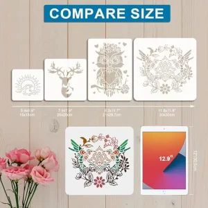 Reusable Plastic Stencil Hollow Cut out Template for Painting Marking Decoration Craft Stencils