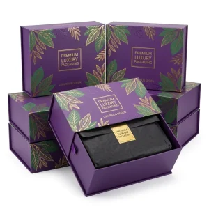 Ribbon Handle for Festive Season Gifts Hot Stamping Logo Versatile Sophisticated Product Box
