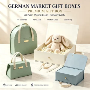 Rigid Eco friendly Paper Gift Boxes with Recyclable Materials, Suitable for Gift giving Occasions Weddings Birthdays