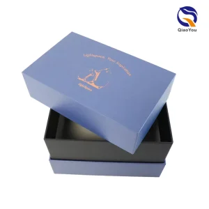 Rigid Lid and Base Design Gift Box Packaging with Gold Foil logo Custom