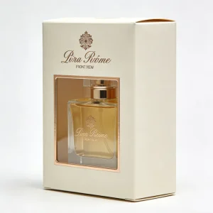 Rigid Paper Caja De Perfume with Transparent Window and Gold Spot UV