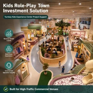 Role Play City Road Track Play Houses Indoor Shopping Mall Kids Center Mini Street Family Installation Service Custom Design
