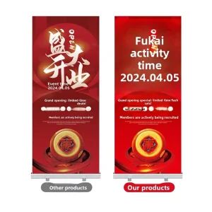 Roll-up Aluminum Alloy Telescopic Display Stand Custom Poster Design Production Recruitment Billboard Board Vertical Floor Stand