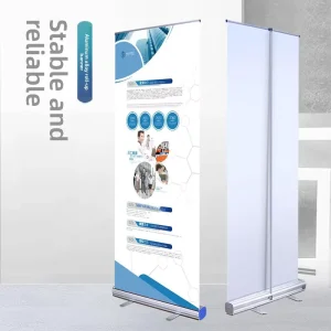 Roll up Retractable Display Stand Aluminum Alloy Frame Custom Poster Design Promotional Advertising Sign for Exhibitions China