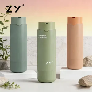 Round Airless Pump Vacuum Bottle 30ml 50ml 100ml 150ml Plastic Cosmetic Packaging For Thick Lotion