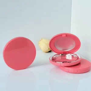 Round Makeup Face Powder Compact Case Empty Blush Case Cosmetic Packaging Colourful Eyeshadow Palette