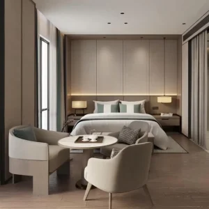 SHIYI Bespoke 5 Star Hospitality Bedroom Furniture Sets European Vintage Wooden Villa Hotel Suite for Project