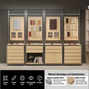 Sample Display Cabinet System Premium Aluminum For Exhibition Stand Market Display Racks For Branding Business Display