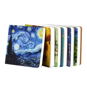 School Stationery 140*140mm Spot Van Gogh Painting Blank Paper Portable Creative Notebook Student Gift Notepad