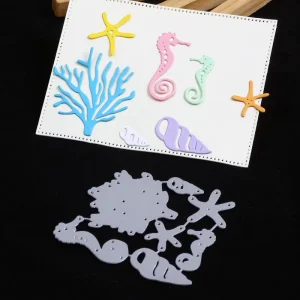 Seaweed and Starfish Metal Die Cut Embossing Template Tool for DIY Scrapbooking Cardmaking and Photo Album Craft Decoration