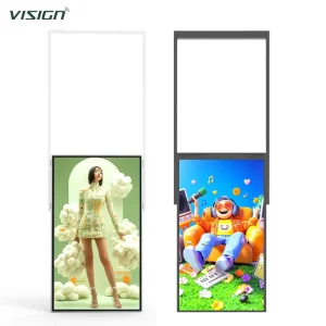 See Through Glass Window 55 65 Inch High Brightness LCD Display Transparent Mounting Digital Signage For Storefront Advertising