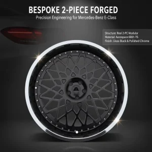Sen Yao Super Deep Concave 2 Piece Forged Alloy Wheels for Mercedes for AMG C63 E63 S63 G63 Silver Finish Multi Spoke Design