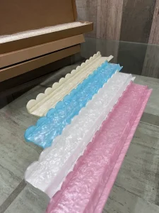 Shell Beige Acrylic Mahjong Ruler and American Card Holder Pearl Pattern Set of 4