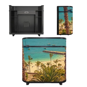 Shenzhen Factory Customized High Quality DJ Table Screen LED Display with Floor Stand and Animation for Retail Store Use