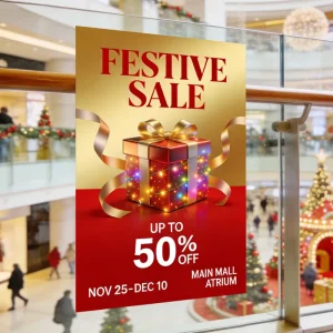 Shopping Mall Promotion Poster Printing Decor Print Large Format Custom Design Service
