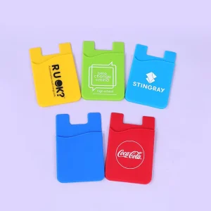 Silicone Phone Card Case Business Credit Pocket with Back Adhesive Mobile Phone Back Card Holder