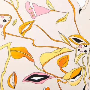 Silk Chiffon 8 MM Abstract Pattern Digital Printing Fabric Spring Summer Dress