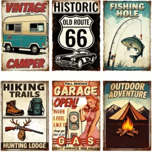 Silver Plated Metal Tin Signs Silk Screen Printing Custom Color Fairy Style For Home Garage Bar Kitchen Retro