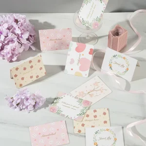 Simple Creative Bronzing Square Waterproof Greeting Card for Valentine’s Day Birthday Holiday Greetings Message Gift Bouquet